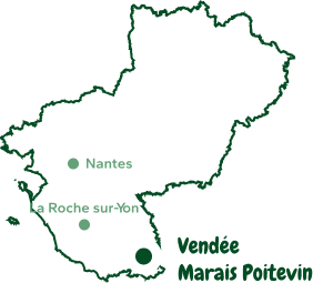 Carte Vendée Marais Poitevin en Pays de la Loire